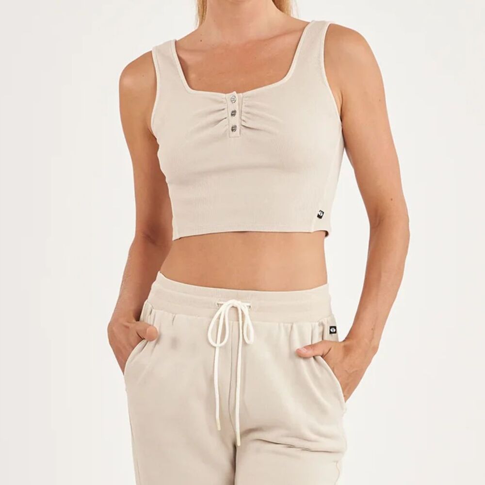 Thrive Societe - Cropped Henley Tank - Brand New!